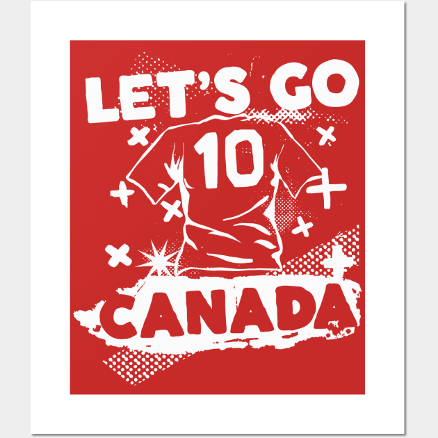 Vintage Canadian Soccer // Retro Grunge Canada Soccer Wall Art by SLAG_Creative